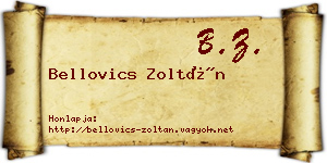 Bellovics Zoltán névjegykártya